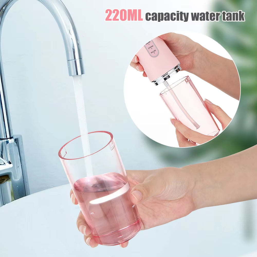 Irrigador Bucal Eléctrico con 5 Boquillas – 3 Modos, Recargable por USB, Depósito de 300 ml