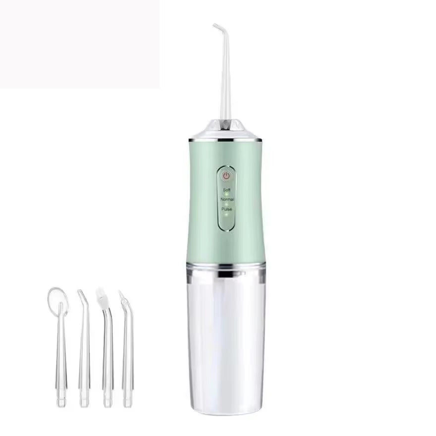 Irrigador Bucal Eléctrico con 5 Boquillas – 3 Modos, Recargable por USB, Depósito de 300 ml